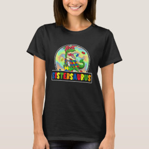 Autism Sister Saurus Sistersaurus Rex Dinosaur Fam T-Shirt