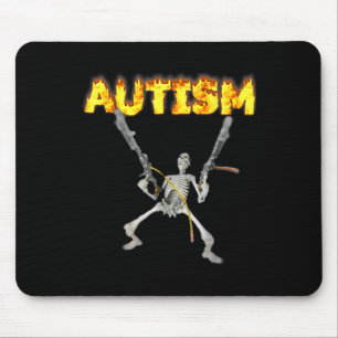 Autism Skeleton Funny Oddly Specific Dank Meme 1 Mouse Pad
