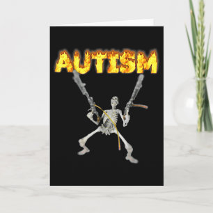 Autism Skeleton Meme Card