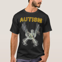 Autism Skeleton Meme Funny Men Women Kids T-Shirt 