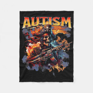 Autism Skeleton Meme Tism Autistic Skeleton Autism Fleece Blanket