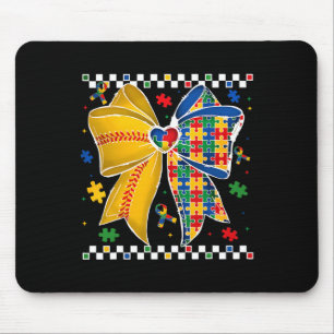 Autism Softll Coquette Bow Autism Awareness Mother Mouse Pad