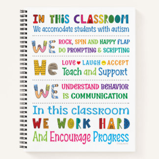 Autism Special Ed Teacher Appreciation Notebook