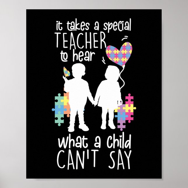 Autism Special Education Teacher To Hear Child Poster (Front)