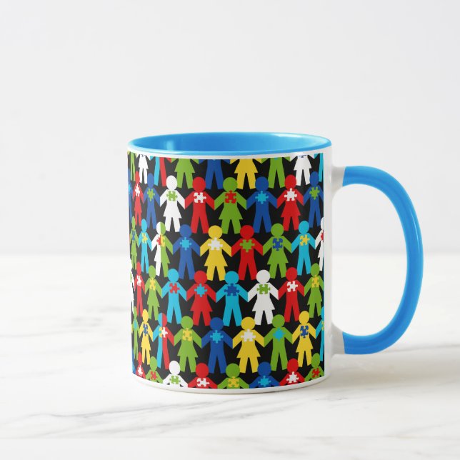 Autism Spectrum Awareness Puzzle Coffee Cup Mug (Right)
