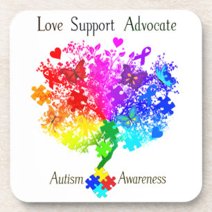 Autism Spectrum Tree Coaster