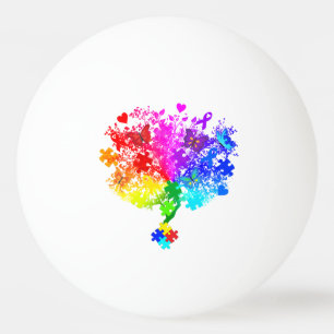 Autism Spectrum Tree Ping Pong Ball