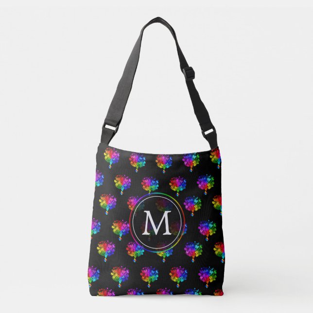 Autism Spectrum Trees Crossbody Bag (Front)