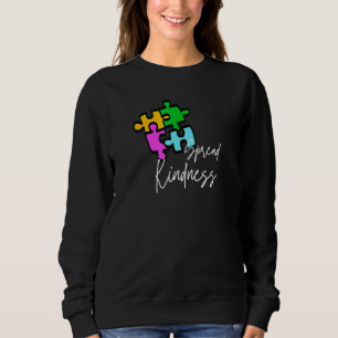 Autism Spread Kindness Neurodiversity Rainbow Infi Sweatshirt