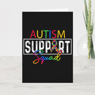 Autism Squad Awareness Autism Support Team Group F Card