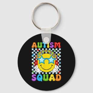 Autism squad funny puzzle autism awareness men keychain
