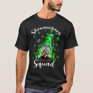 Autism St Patrick's Day Shenanigans Squad Gnomes S T-Shirt