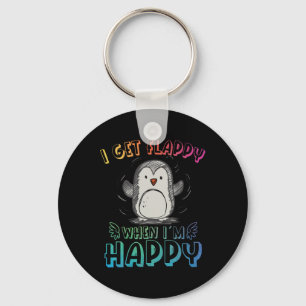 Autism Stimming Penguin I Get Flappy When I´m Happ Keychain