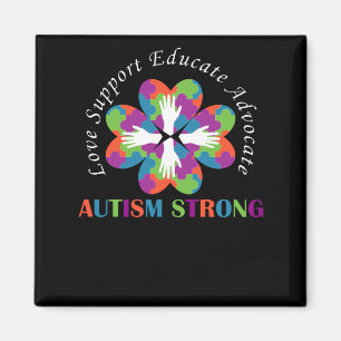 AUTISM STRONG Hands Autism Awareness Magnet
