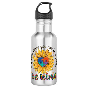Autism Sunflower Be Kind 532 Ml Water Bottle