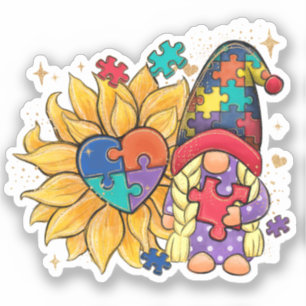 Autism Sunflower Gnome