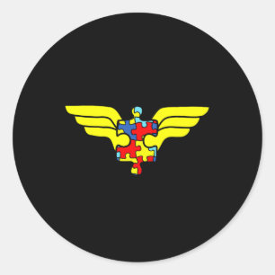 Autism Superhero Autism Gifts For Kids  Classic Round Sticker