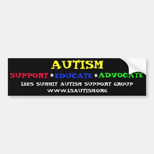 Autism Support Bumper Sticker (Front)