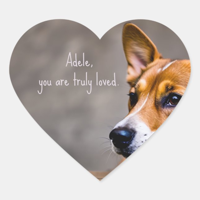 Autism support - Love Message - Truly Loved Heart Sticker (Front)