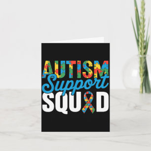 Autism support squad for autism awareness autism card