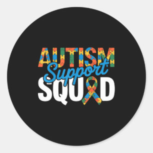 Autism support squad for autism awareness autism classic round sticker