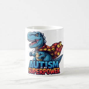 Autism T-Rex Superpower Awareness Coffee Mug