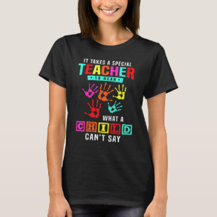 Autism Teacher Puzzle Piece Special Child Womens A T-Shirt