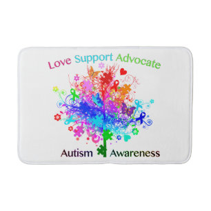 Autism Tree in Spectrum Bath Mat
