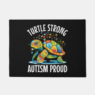 Autism Turtle Autistic Puzzle Autism Awareness Doormat
