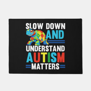 Autism Turtle Autistic Puzzle Autism Awareness    Doormat