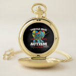 Autism Turtle Autistic Puzzle Autism Awareness Pocket Watch<br><div class="desc">Autism Turtle Autistic Puzzle Autism Awareness</div>