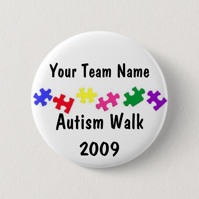 Autism Walk 2009 team button (Front)