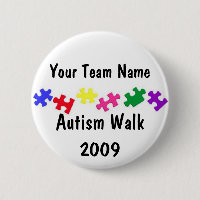 Autism Walk 2009 team button