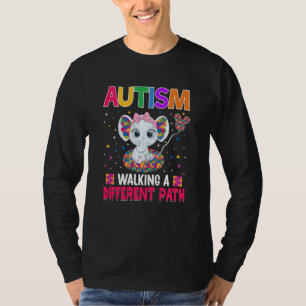 Autism Walking A Different Path Support Autism War T-Shirt