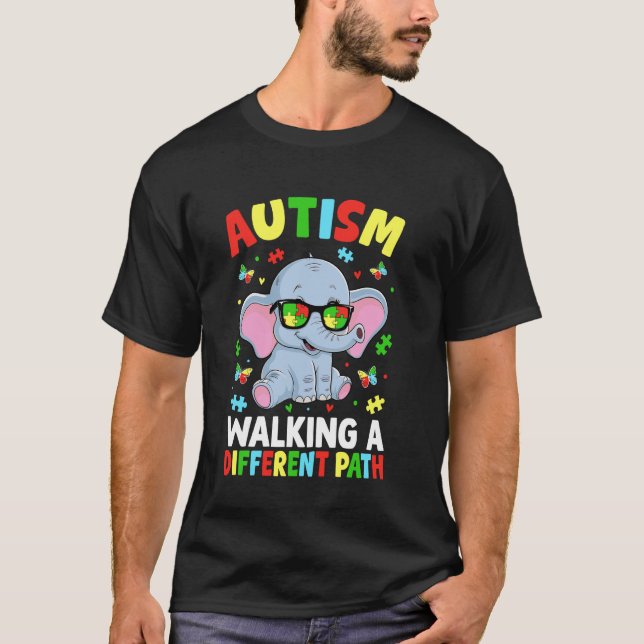 Autism Walking A Different Path T-Shirt (Front)