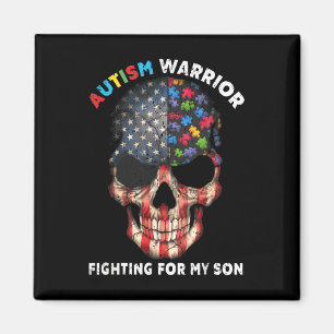 Autism Warrior Fighting For My Son Gifts For Mom D Magnet