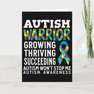 Autism Warrior Kids Puzzle Support Autism Awarenes Card