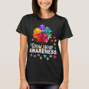 Autism-Women Men Grow Your Awareness Autism Aware T-Shirt