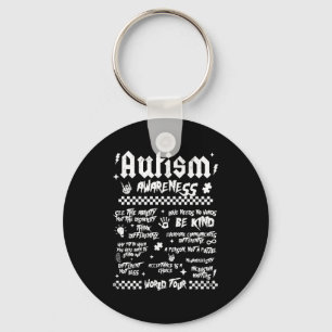 Autism World Tour Autism Awareness (on Back) Keychain