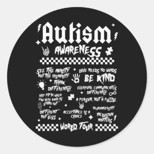 Autism World Tour  Classic Round Sticker