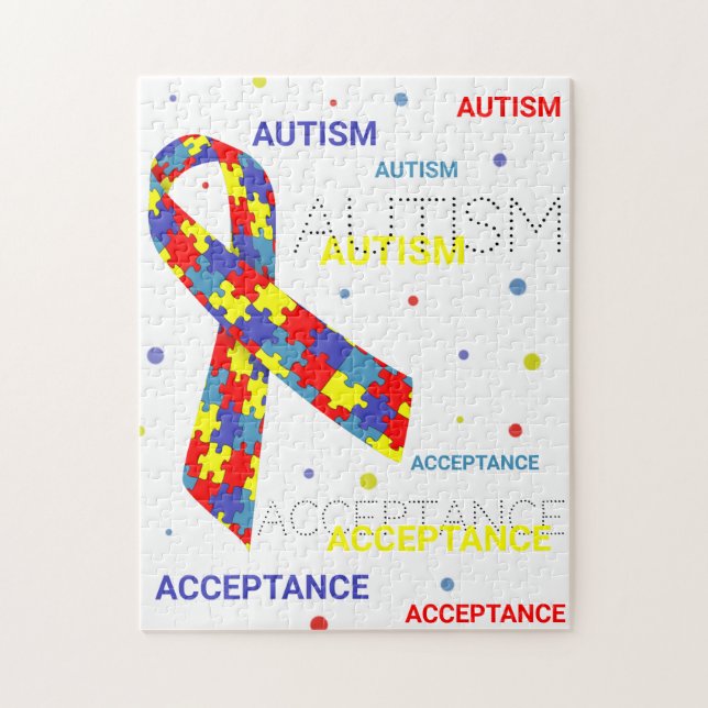 Autisme Acceptation des points Puzzle (Vertical)