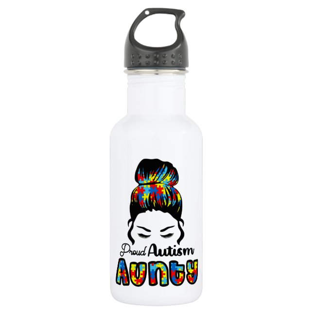 Autisme - Bouteille d'eau (18 oz) (Devant)