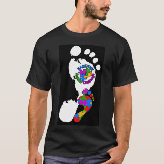 Autisme pieds nus Défi Logo T-shirt Hommes