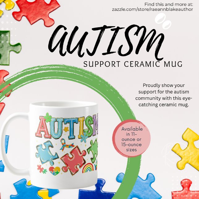 Autisme Support Céramique Mug (Créateur téléchargé)