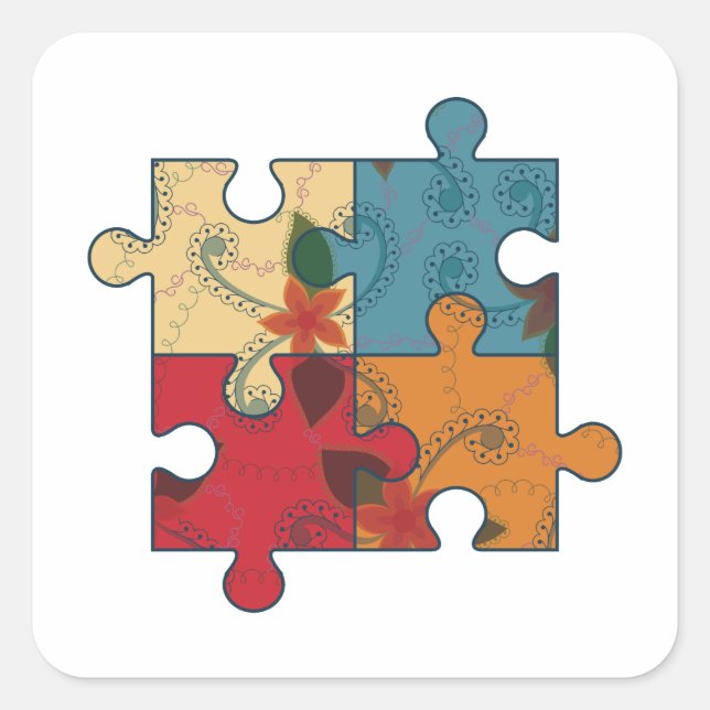 Autisme symbole autocollant (Devant)