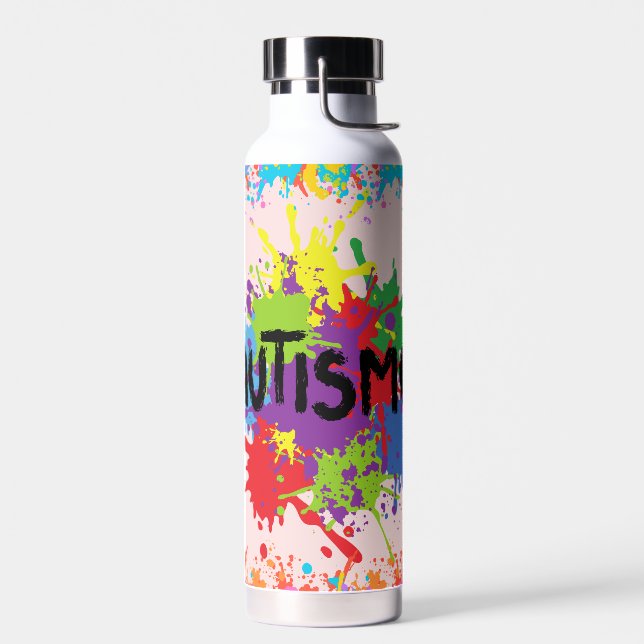 Autismo Rainbow Splash Water Bottle (Left)