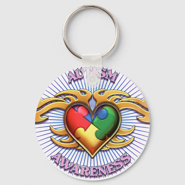 AUTISMTRIBALHEART15 KEYCHAIN (Front)