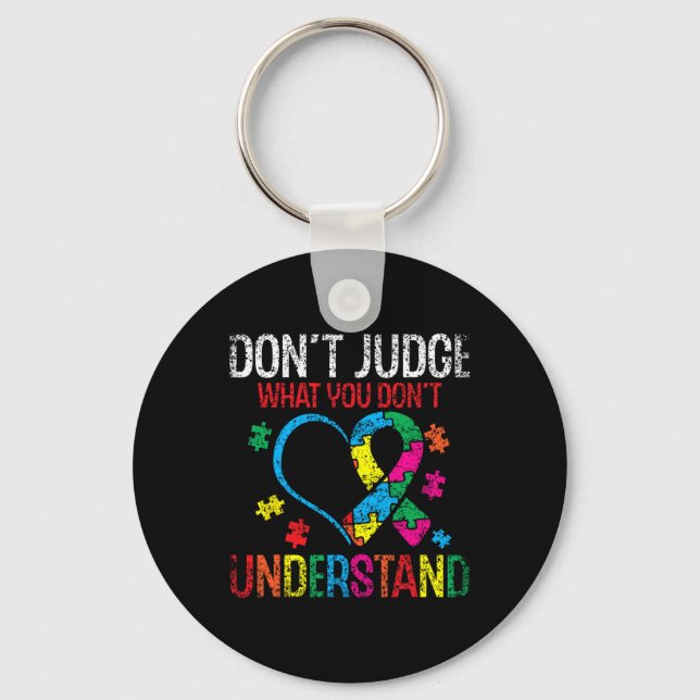 Autist Support Autism 1  Keychain (Front)