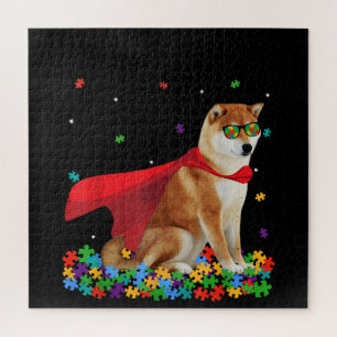 Autiste   Cool Shiba Inu Dog Hero Autism Puzzle