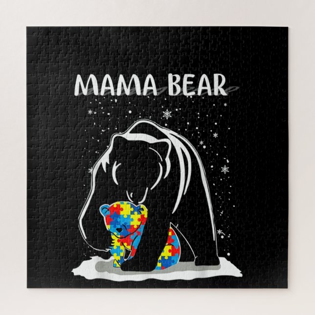 Autiste | Mama Oear Autisme Puzzle Pièce Snowflake (Vertical)